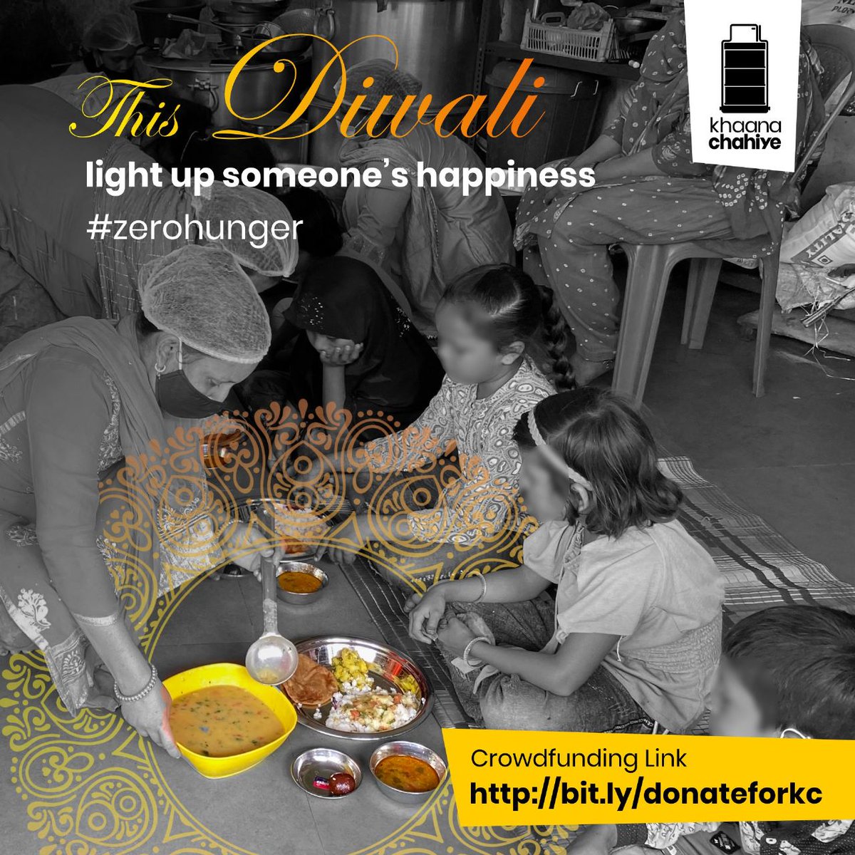This festive season share the greatest language of love - food, with those who aren’t as fortunate. Light up their happiness by ensuring their stomachs are full. Join us in our fight against hunger. Support bit.ly/donateforkc #zerohunger #mumbai #khaanachahiye #diwali2022