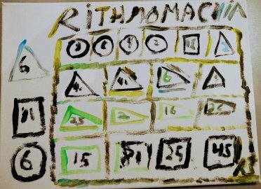 RithmomachiaC's tweet photo. Rithmomachia Canada's contribution to an #artbattle event in #Vancouver  this evening will not be available for auction :) https://t.co/jSYh1zWxGo