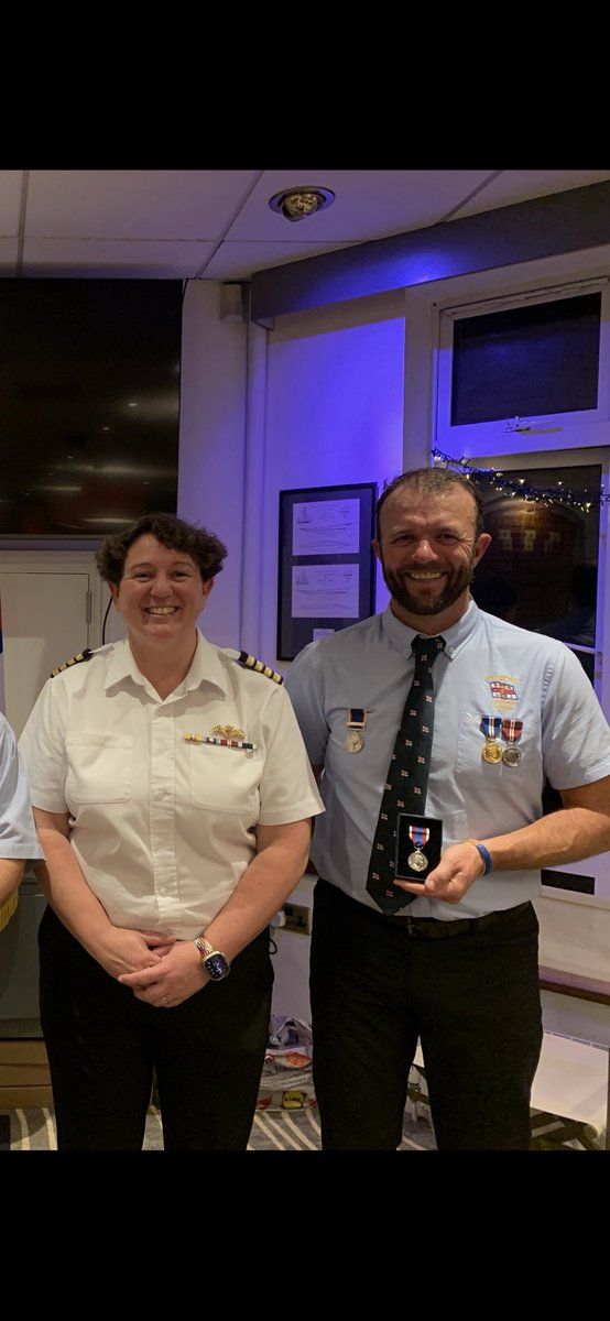 willb1974's tweet photo. Proud night with the Crew receiving our Queen’s Platinum Jubilee Medals🏅 @teignmouthhbr @Teignmouth_RNLI @RNLI https://t.co/fQzJBAt9kV