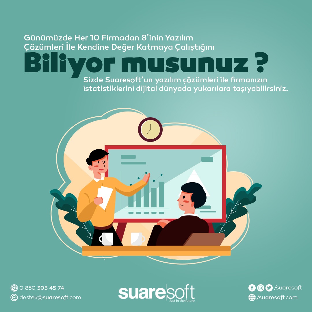 SuareSoft's tweet photo. Günümzde Her 10 Firmadan 8'inin Yazılım Çözümleri ile Kendine Değer Katmaya Çalıştığını Biliyor musunuz?

Siz de Suaresoft'un Yazılım Çözümleri ile Firmanızın İstatistiklerini  Dijital Dünyada Yukarılara Taşıyabilirsiniz.

☎️ 0 850 305 45 74
🌐 https://t.co/lMEQRrtP7e

#yazılım https://t.co/OMo8S94QPz