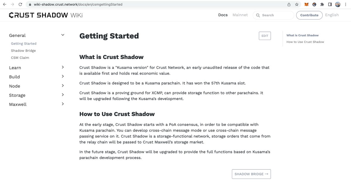 CrustNetwork's tweet photo. 🎉Crust Shadow has won the Kusama #parachain auction #57 for renewing the slot. 1807 $KSM were raised from our community, we'll keep you updated for the crowdloan rewards💰
Brand new Shadow wiki is also online🚀check it from our official website⬇️ https://t.co/etj4tOiCWi