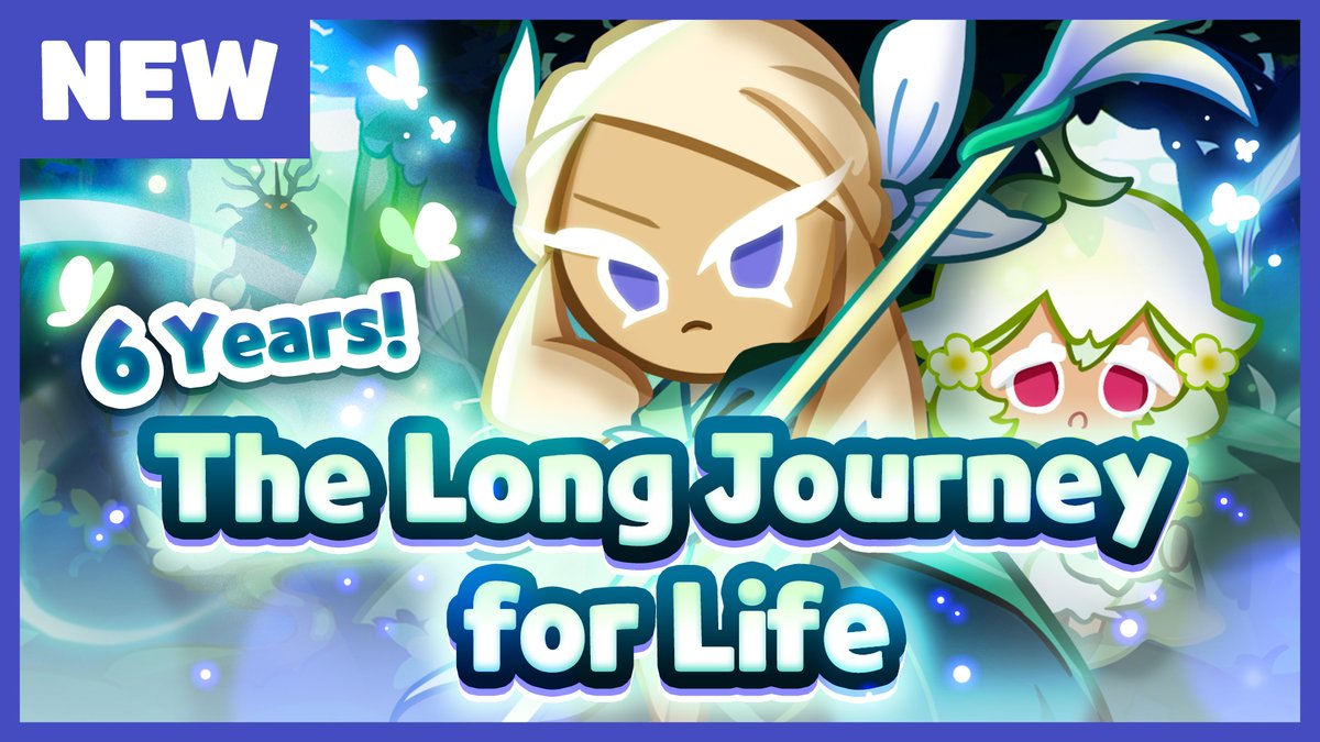 CookieRunOBEN's tweet photo. Introducing the #CookieRun6thAnniversary update: The Long Journey for Life! ✨

Tune in to our YouTube channel later today for the reveal! We'll even share a coupon code for Rainbow Cubes and an exclusive Jelly Shapes Set so don't miss it!

Subscribe: https://t.co/JZaVdfbnOy https://t.co/IeWtjyomY9