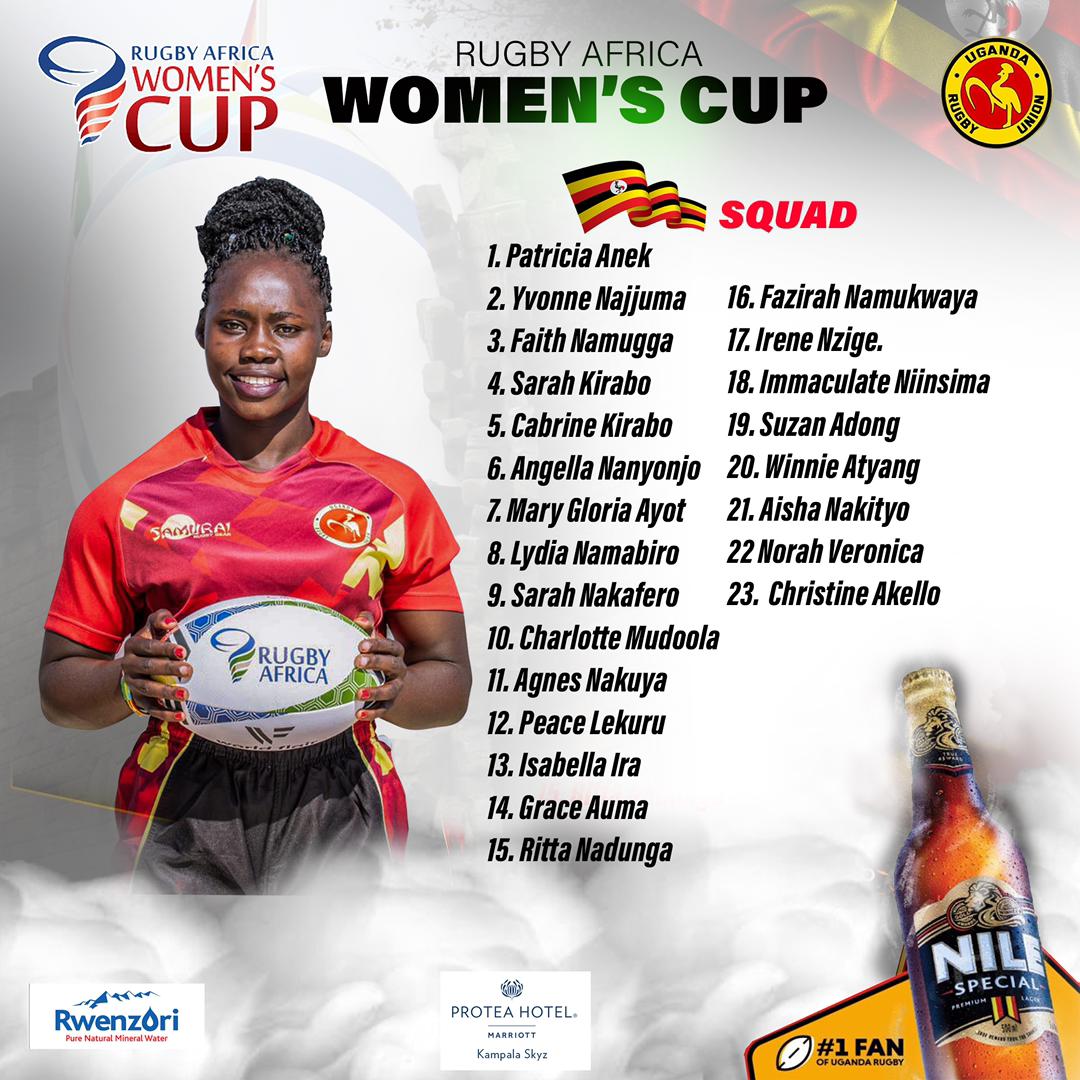 The @LadyCranesRugby line up that will be dueling today. 🏉🏉🏉

#RugbyAfricaWomensCup #SupportLadyCranes