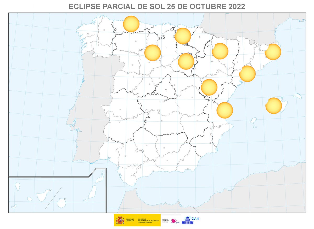 onlyastrophoto's tweet photo. Hoy se producirá un Eclipse parcial de Sol de muy baja magnitud visible en el Noreste de España. Tendrá lugar entre las 11:33 y 12:42 con su máximo a las 12:07 CEST. #OnlyAstroTip #Eclipse #EclipseSolar #Sun #Sol #EclipseParcial #Eclipse2022
https://t.co/BhLoyMebRP https://t.co/lb5Q6ebhkf
