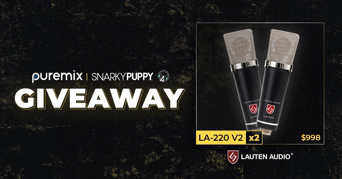 WinMusicStuff's tweet photo. Enter @PuremixOnline's giveaway and win a pair of two-tone @LautenAudio FET LA-220 microphones and a One-Year PureMix subscription. Link: https://t.co/SOg64iIMRK
#giveaway #microphones #Puremix #LautenAudio https://t.co/DOVfC5WO0p