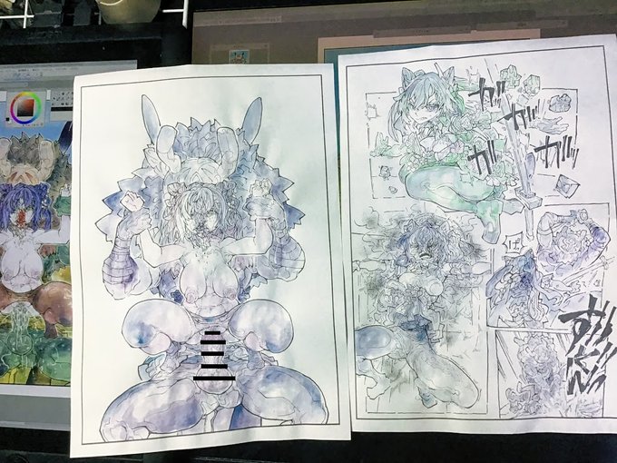 skebのやつ
陰影はアナログで塗ってた 