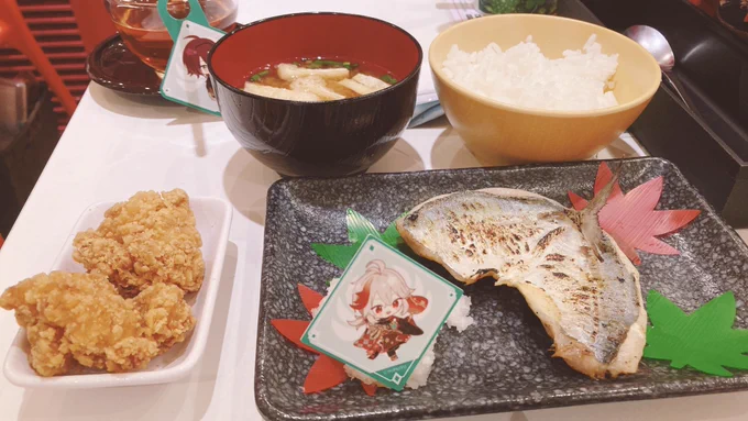 スイパラ原神コラボ行ってきた気になってた団子牛乳も飲めて大満足(*'˘`*) 