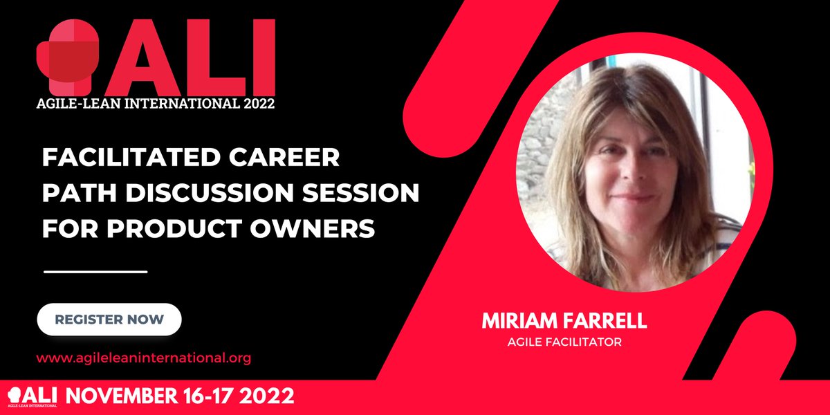 Want to future-proof your career? Join Miriam Farrell for a facilitated career path discussion session for product owners @ #ALI2022