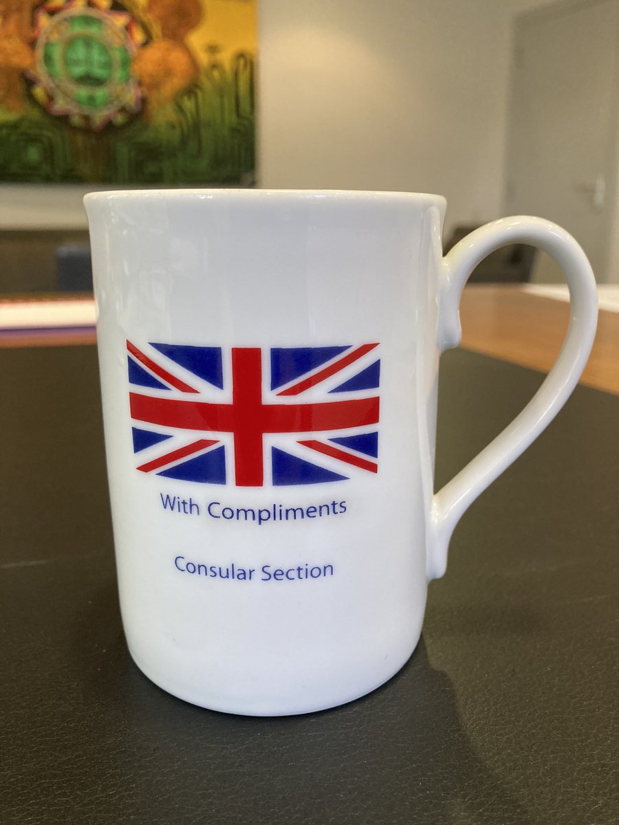 Found this mug 👇 this morning in one of the 🇩🇪 Embassies cupboards. Actually coming from … 🇬🇧 High Commission Dhaka. With compliments! @JaneMarriottUK @UKinKenya