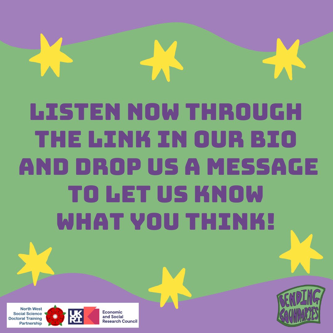 Bending Boundaries Podcast (@bendingboundpod) on Twitter photo Out Now: Bending Boundaries Episode 1! In this premier episode of the equality, diversity and inclusion focused podcast series funded by the <a href="/NWSSDTP/">NWSSDTP</a>, <a href="/SerenThomas_/">Seren Thomas</a> @MeghanGrantPhD and <a href="/CalinEbru/">Ebru Calin_PhD</a> introduce themselves and their research.
Link in BIO 😌 Out Now: Bending Boundaries Episode 1! In this premier episode of the equality, diversity and inclusion focused podcast series funded by the <a href="/NWSSDTP/">NWSSDTP</a>, <a href="/SerenThomas_/">Seren Thomas</a> @MeghanGrantPhD and <a href="/CalinEbru/">Ebru Calin_PhD</a> introduce themselves and their research.
Link in BIO 😌