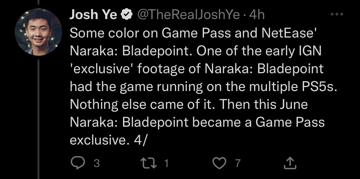 RealMrClutch's tweet photo. Lol xbox paid to keep a game off PlayStation eventho the game was already running on ps5. Nothing cane off it and it launched as a Gamepass exclusive. I thought Microsoft was the defenseless child. How could they be so evil? https://t.co/iBOrq4wJQx
