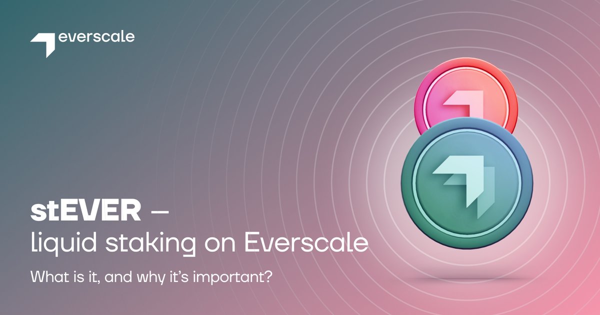 Everscale_net's tweet photo. stEVER token has been created to bring a more efficient economic model to the Everscale ecosystem 

We’d like to explain the basic functionality and why liquid staking is an important part of Everscale DeFi and governance 🚀

Read the full article:🔽
https://t.co/2iqWdxcU4f https://t.co/VgqLpZSw0E