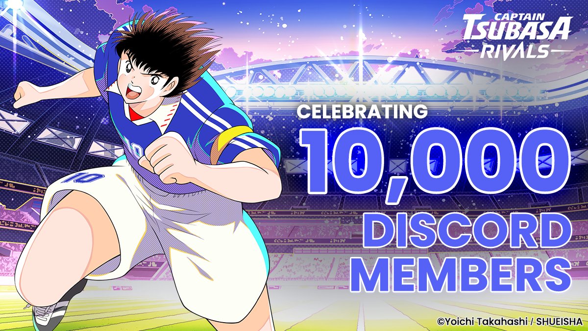 TsubasaRivalsJA's tweet photo. ／
🗣Discordメンバー1万人突破⚽️💨
＼

開始1週間で、1万人を突破🚀🚀

ご参加はこちらから🔥
https://t.co/PpfqjojgQa

#CaptainTsubasaRivals #キャプテン翼 https://t.co/VbydiNSAC0