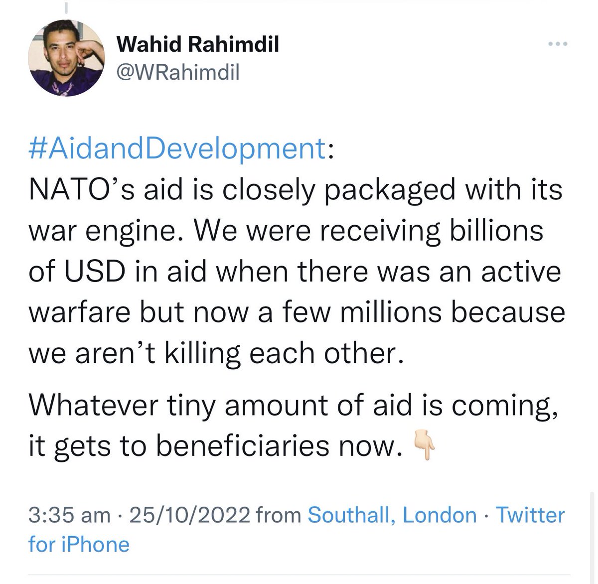 Ab_O_Atash's tweet image. #AidandDevelopment:
Talib Junta’s macroeconomic policy is begging for those same “war engine” cen bank reserves. 
 
Your KPMG assurance on the existing aid expenditure is impressive. All from your hotel in Southall, London.

There to try out “mithai”?