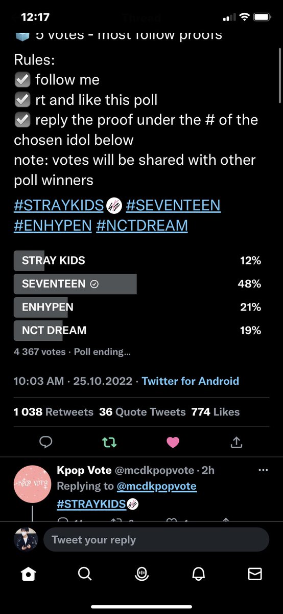 lordprettyahn's tweet photo. @mcdkpopvote done for #SEVENTEEN https://t.co/IhcFIgwaS2
