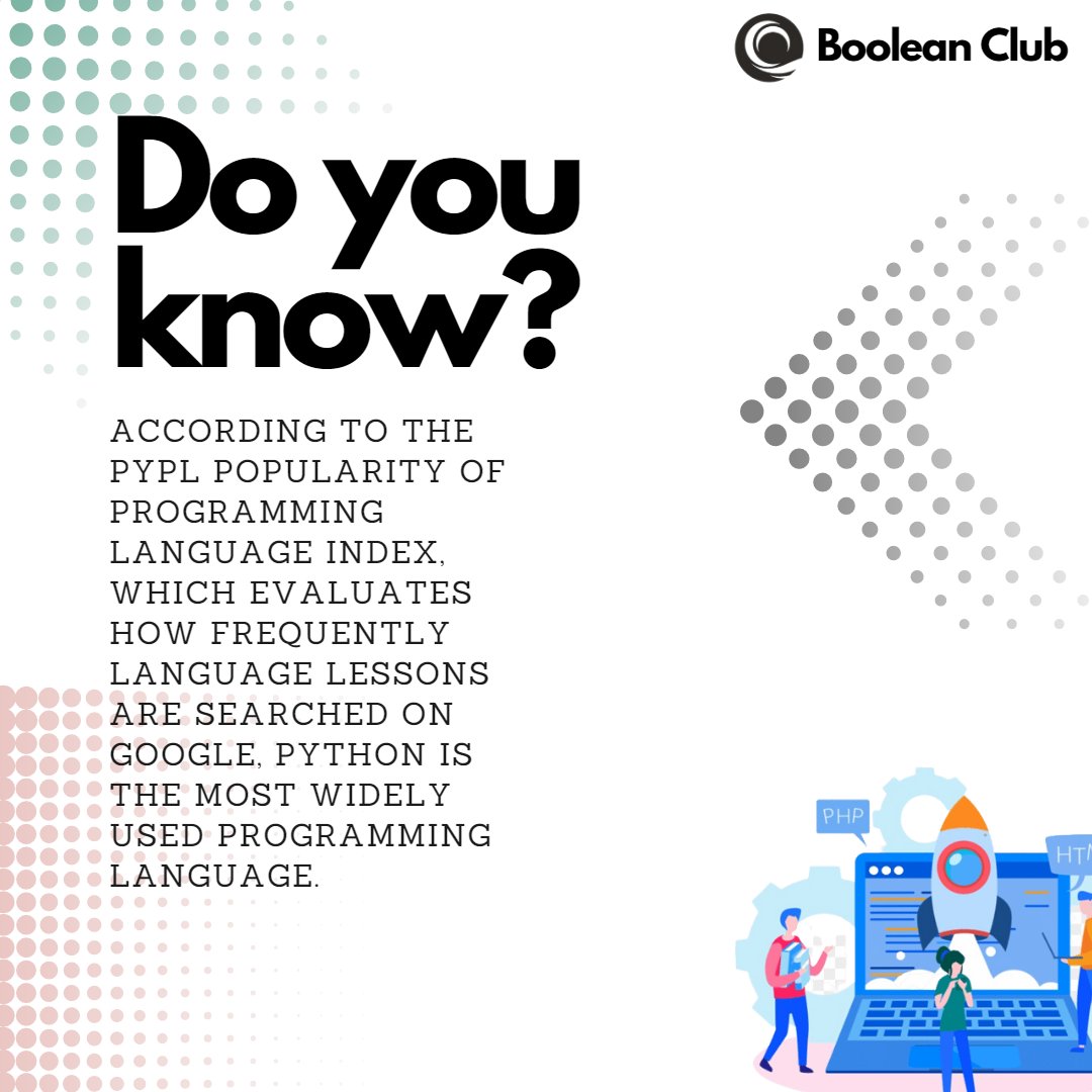 BooleanClub's tweet image. Python Era 

#jmieti #programming #coding #coder #education #educational #doyouknow #facts #prorammerlife #programmer #computer #computerscience #computers #programmerlifestyle #softwaredeveloper #softwareengineer #engineering #developer #webdevelopment #BooleanClub