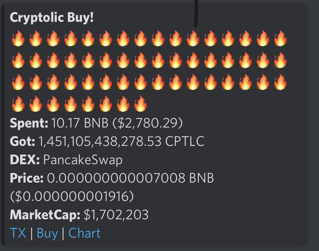 DrOminous69's tweet photo. Some massive buys are coming back in! Almost 2MC 🚀 #CPTLC #Cryptolic @binance #TheMProtocol #BUSDbuffet #Y5Crypto #CPTLC #Cryptolic @Cryptolic4Defi #TheMProtocol #BUSDbuffet #Y5Crypto #BodaToken #LunaSky #EverGrow #safemoon #DOSA #SaitaSwap #Dkwon #BSCGems #YDF #CRAMER #BSC https://t.co/8QMUxo49KL