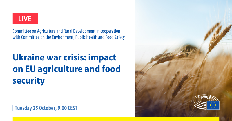EP_Agriculture's tweet photo. Starting in half an hour: hearing with experts about the impact of the war in 🇺🇦 on the rising input prices for farmers &amp; food security
Details: https://t.co/GdgBhZqz56
Watch live: https://t.co/rx26ByacQm https://t.co/gQwIP4HjCm