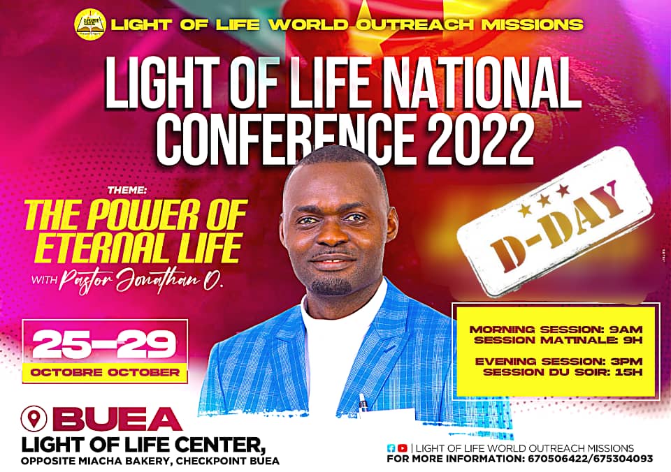 lightoflifewom's tweet photo. It's the D-Day! It's time for the Gospel to cover the city of #Buea and from there, the whole nation. Are you ready????!!! It's gonna be mind-blowing. See you there https://t.co/BkWNaZHtOT