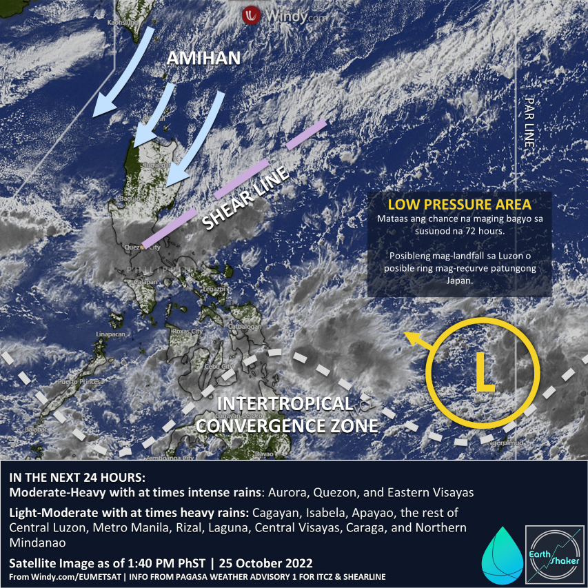 Earth Shaker PH on Twitter "SHEAR LINE, ITCZ BRINGING GLOOMY WEATHER