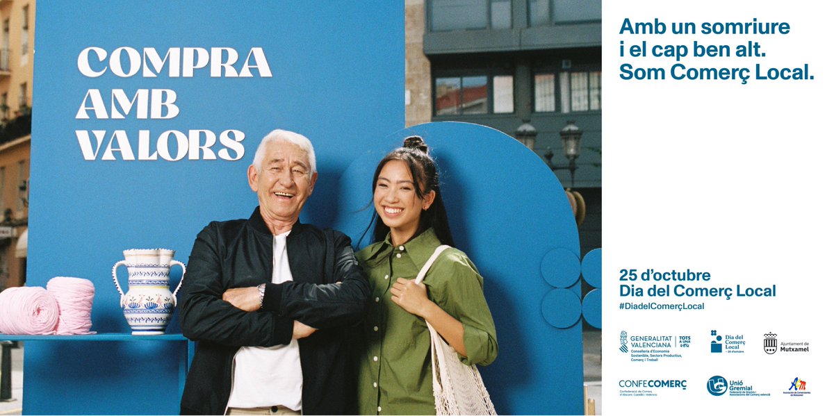 Día del Comercio Local 2022. El Ayuntamiento y la Asociación de Comerciantes de Mutxamel se unen de nuevo para apoyar el comercio local. Entre todos y todas hacemos crecer nuestro hogar. Somos comercio local.
#Mutxamel #DíadelComercioLocal #DiadelComerçLocal #gva #comerciolocal