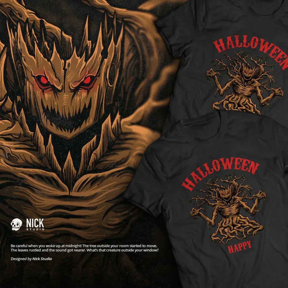 nickstudio_'s tweet photo. The tree outside your room started to move. What’s that creature outside your window?
#logo #illustration #design #graphicdesign #vintagelogo #handdrawnlogo #branding #halloween #eviltree #horror #possessedtree #cursedtree #monster #nickstudio_id https://t.co/BANfsCtN12