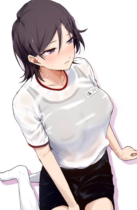 ランニングで透けちゃう女の子 