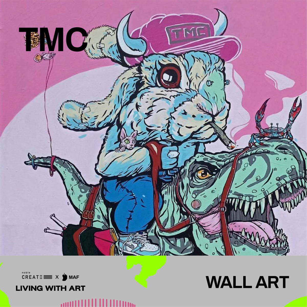 Last but not least, do not skip the art wall when visiting the "Living with Art" exhibition. 
The opening will take place at Noble Create Sale Gallery on October 29. Please check back with us for our opening program.