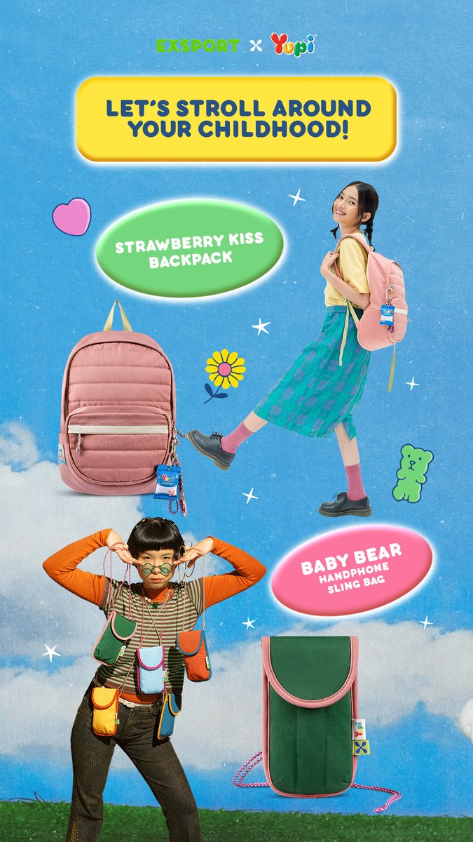 exsportbags's tweet photo. Kali ini kita mau bagi-bagi voucher belanja produk Exsport untuk 3 orang pemenang masing-masing Rp100.000!π€©π§§
Cukup follow dan reply nama produk Exsport X Yupi favoritmu + Hashtag #ExsportXYupi #StrollingDownMemoryLane!
Yuk ditunggu sampai tanggal 1 November 2022. Good luckπ https://t.co/lmGaa7PG0j