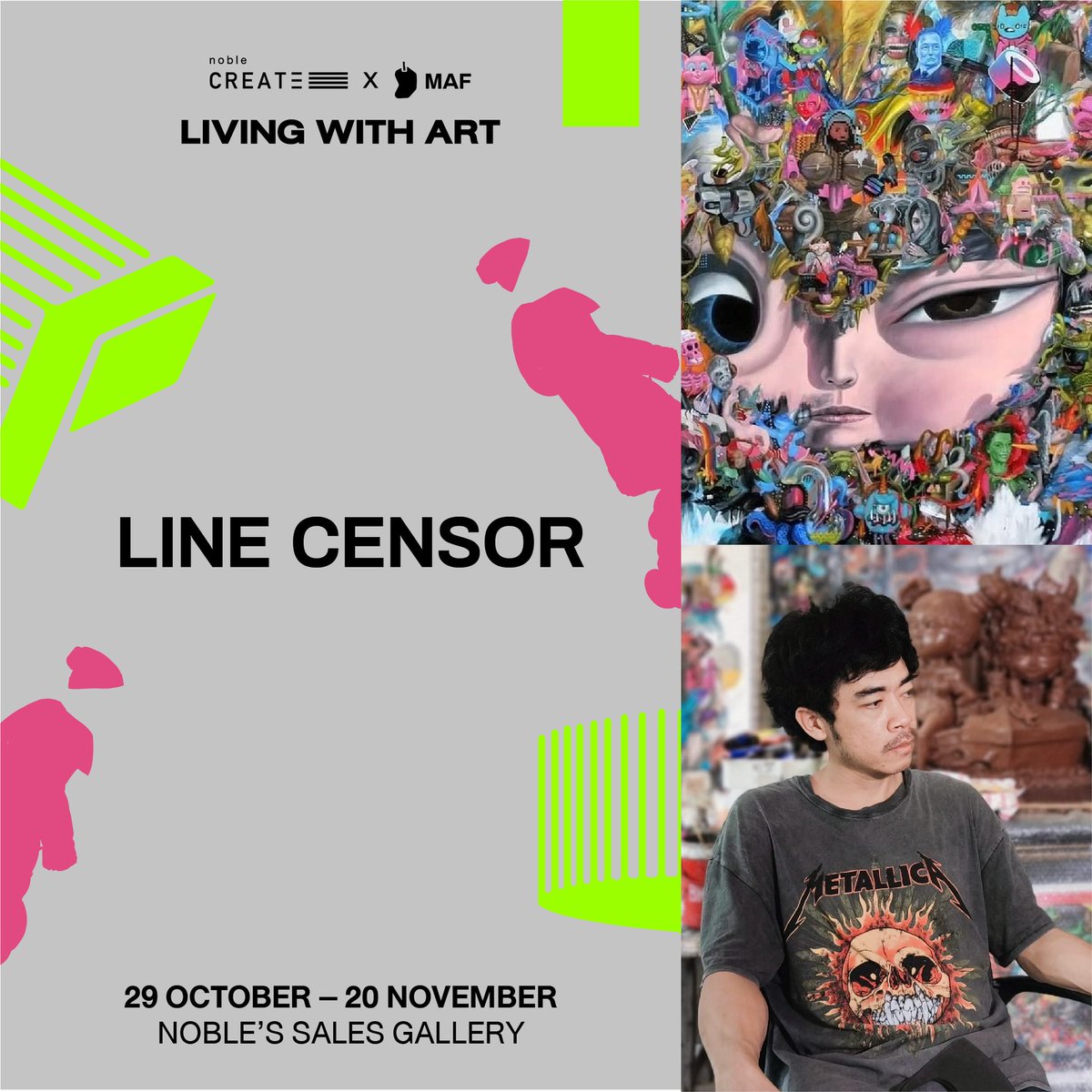 Meet our artists for "Living with Art" a collaboration between Noble Development and the Mango Art Festival in which we invite four talented artists 
The opening will take place at Noble Create Sale Gallery on October 29.