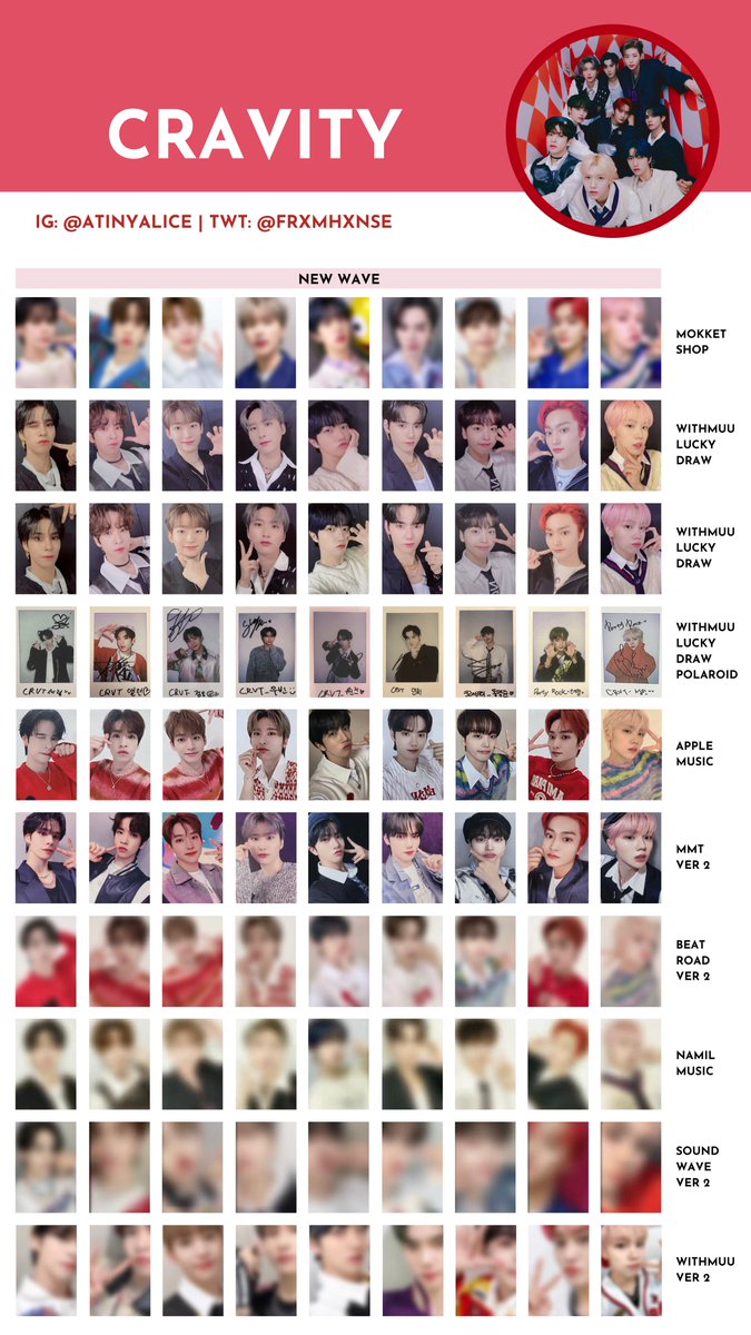 CRAVITY [NEW WAVE] — photocard template / wishlist 221025 ver