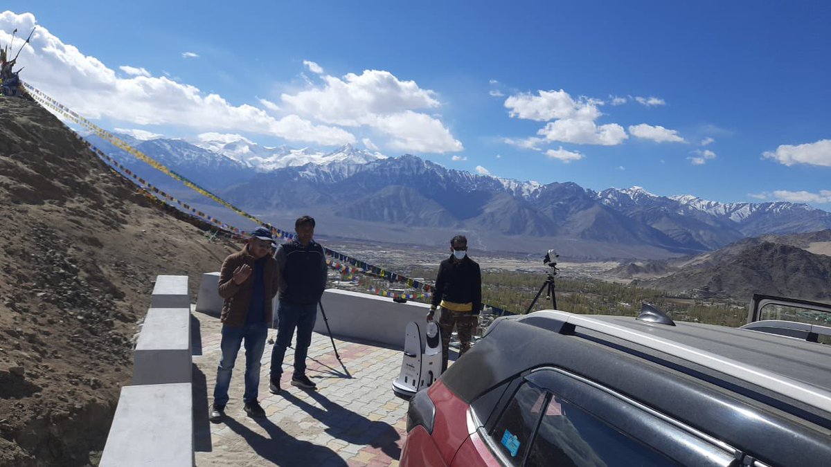 Our Hanle team is in full swing to organise the live telecast for today’s event #SolarEclipse2022 #Eclipse #EclipseSolar