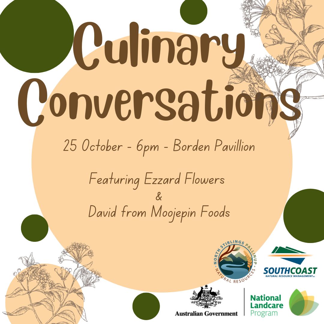 Come along tonight, everyone is welcome! Join us, discussing and tasting the wonders of native food ft. our AGM &amp; a surprise guest.
👋 catch up with everyone
👂 hear from special guests
🍴 have dinner and drinks
This event is proudly supported by South Coast NRM through Landcare