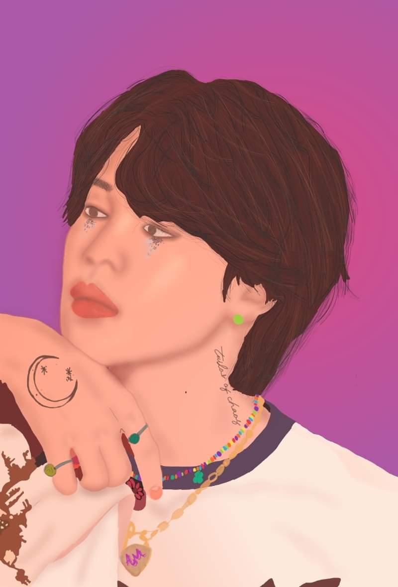 louianaxjm's tweet image. Después de una semana, aquí está el resultado. Es mi primer intento en este mundo del arte digital and I'm really proud 💜

Lo voy a bautizar como "Can't take my eyes off you".
#JIMIN #FANART