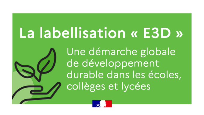🌱#MardiEDD : Près de 10 000 écoles, collèges et lycées écoles, collèges et lycées labellisés «E3D» (École ou Établissement en Démarche globale de Développement Durable). 👏 On avance !
Votre école ou votre établissement scolaire veut aussi s’engager ? 👉 swll.to/CfzCcd
