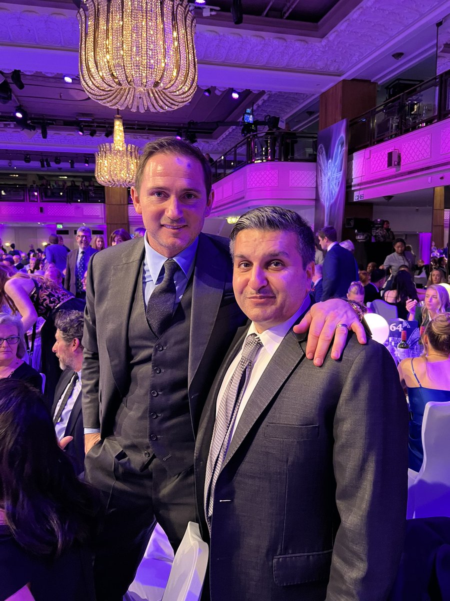 Great catching up with Frank Lampard at the @PrideOfBritain awards last night at @Grosvenor_House. #PrideofBritainAwards #PrideOfBritain