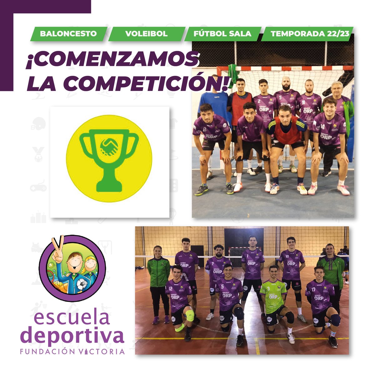 ED_FundacionSMV's tweet photo. 💚| Esta temporada volveremos a participar con nuestros equipos de #FútbolSala, #Voleibol y #baloncesto de los #ColegiosDiocesanos en la #LigaAFADE (@LigaAFADE )
¡Qué ganas de disfrutar de la competición!
#SomosEscuelaDeportiva https://t.co/ZwowAshh1m