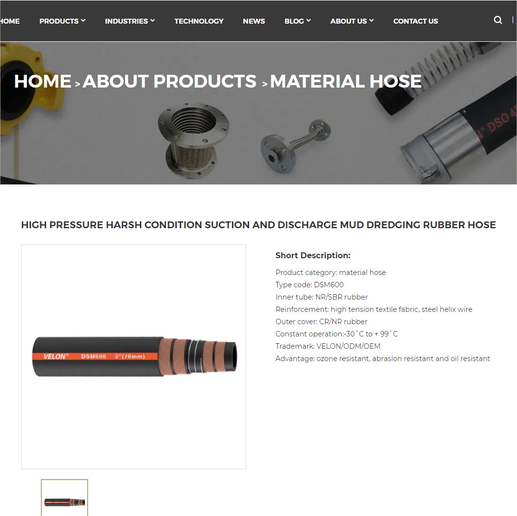 VELON_HOSE's tweet photo. 😃Good morning everyone!
Today we want to introduce our #Dredgehose - DSW
Good quality and competitive price, just send us an email or come and visit our website to find out more!
🖥️: https://t.co/glKLc1TSQf
📧: export@velonhos.com
#hose #materialhose #mininghose #handlinghose https://t.co/Az4ung6ec5