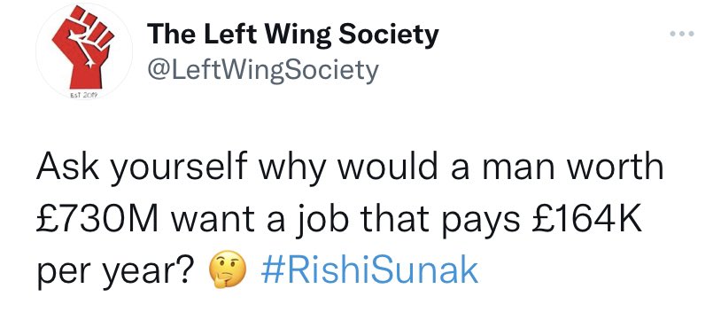 This sort of shit really puts me off. I’m centre left, but this attitude is pathetic.