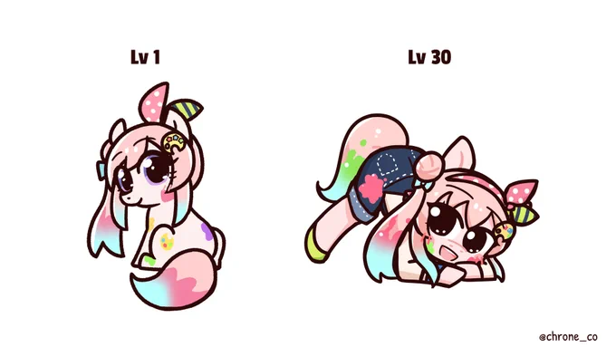 Lv 1 vs Lv 30 Iopony dumpy 