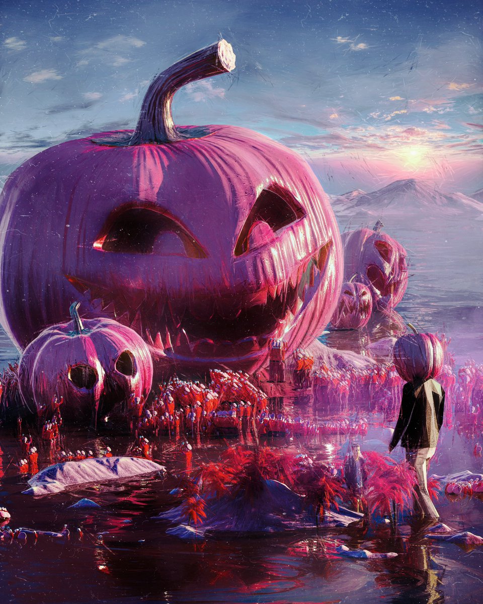 beeple's tweet image. SPOOKTOBERWEEN DAY