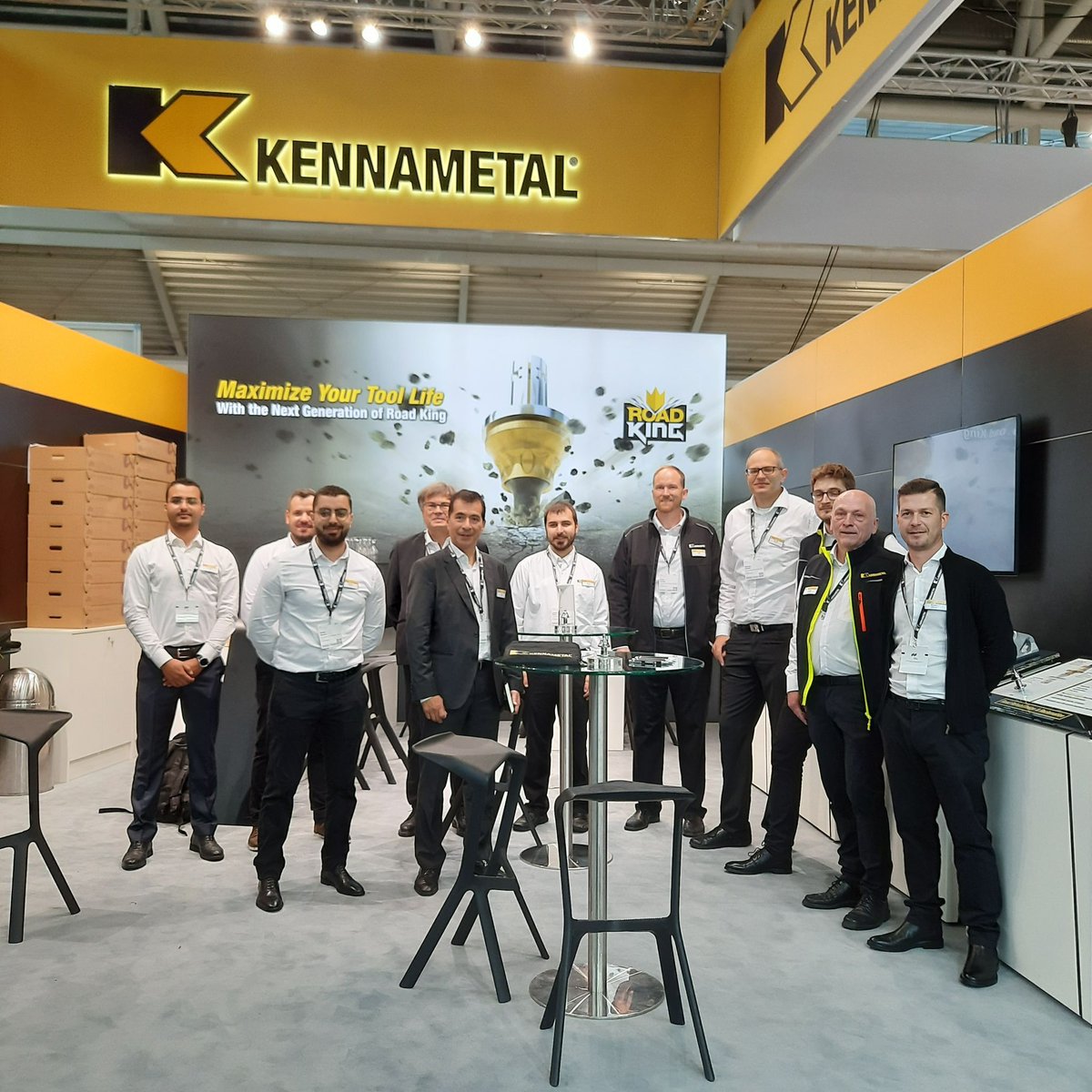 Kennametal's tweet photo. Starting day two @baumaofficial 2022 in Munich. Come talk with our team of experts at Hall C2, Stand 407 to find out how we can help maximize your tool life.
#KMTKnowsHow #construction #bauma2022 https://t.co/GWFi9TSkWV