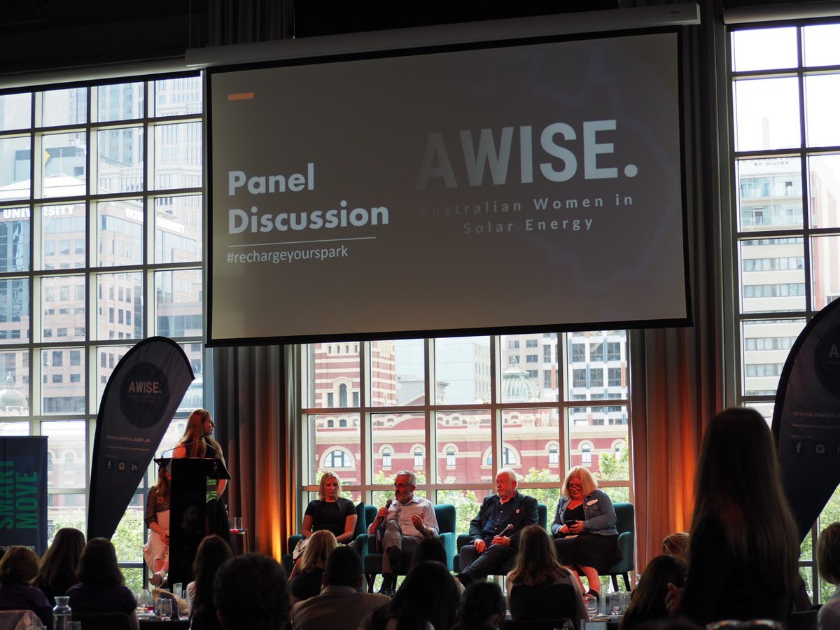 “Increasing the number of women working in renewables is critical to meet the growing demand. It will also help us inspire the next generation of women to consider the clean energy industry as a career path.“ – @StanKrpan at <a href="/AusWomenInSolar/">AWISE</a>’s #RechargeYourSpark.