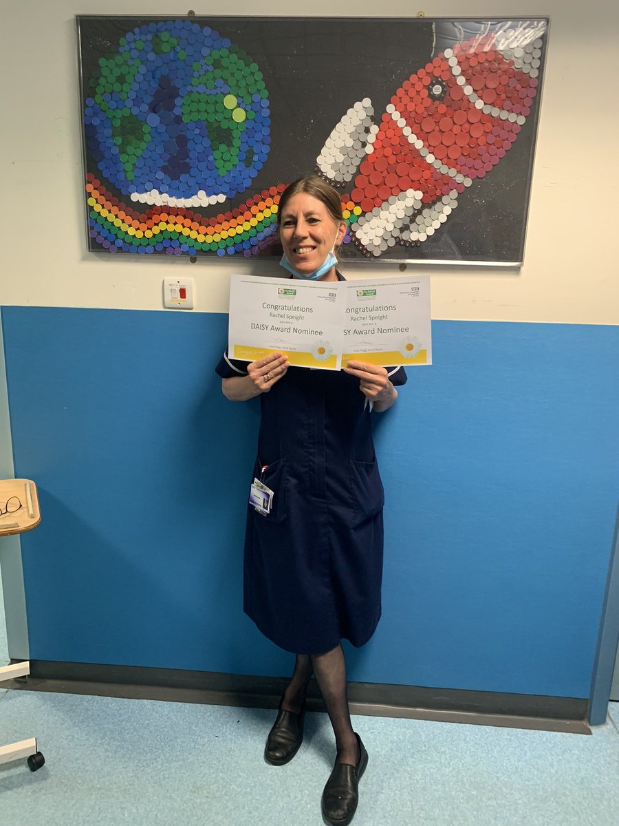 Congratulations to Rachel, Ward Sister on Ward 14 who was nominated twice for a Daisy award for the care and compassion shown to families, “treating them like her own family” 🙌🏼😀@11_lri @evelyn41991870 @Leic_hospital