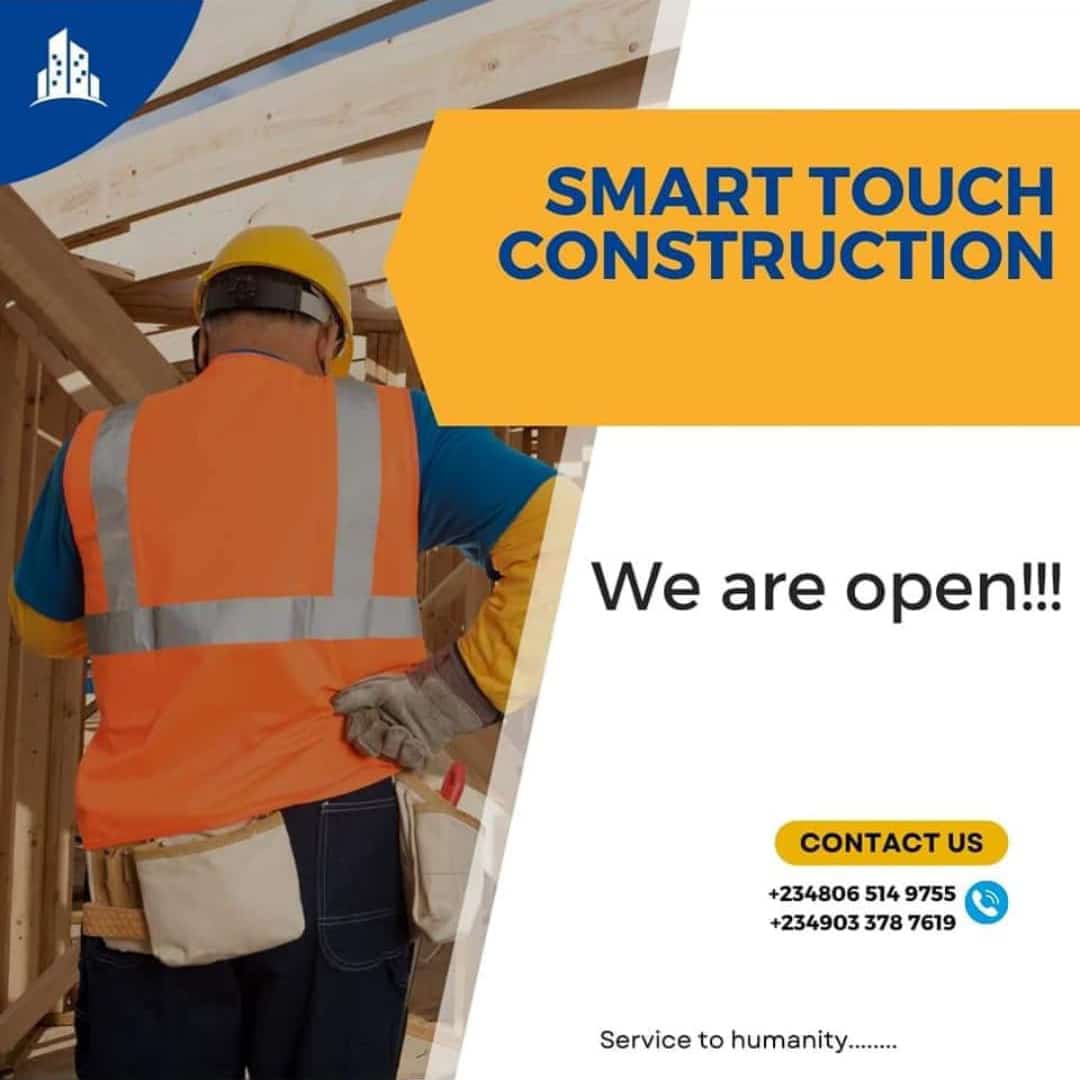 SmarttouchC's tweet image. SmartTouch Construction Limited
Contract us for building plan, interior and exterior design in building, maintenance and Building services.
🤙 08065149755 or 🤙 09033787619