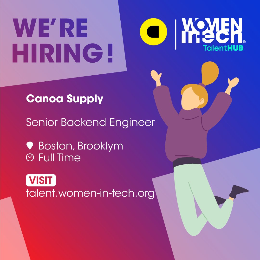 Check Out This Full Time Role with Canoa Supply on the WOMEN IN TECH - Global Movement #TalentHub Link: talent.women-in-tech.org #womenintech #stemcareers #techcareers #techroles #jobopportunities #employment #upskilling