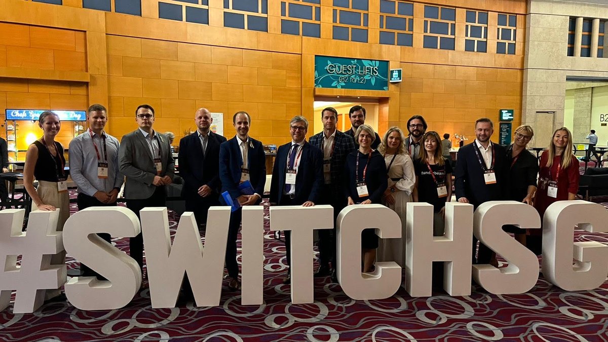 EstoniainSG's tweet photo. Singapore Week of Innovation and Technology (SWITCH) is ON!✅
It is our pleasure to welcome the CEO of  Enterprise Estonia Mr. Lauri Lugna and the @EstoniaInvest team here in Singapore along with the business delegation of Estonia’s promising start ups and companies. 
#SWITCH2022 https://t.co/3lkkoheF6a