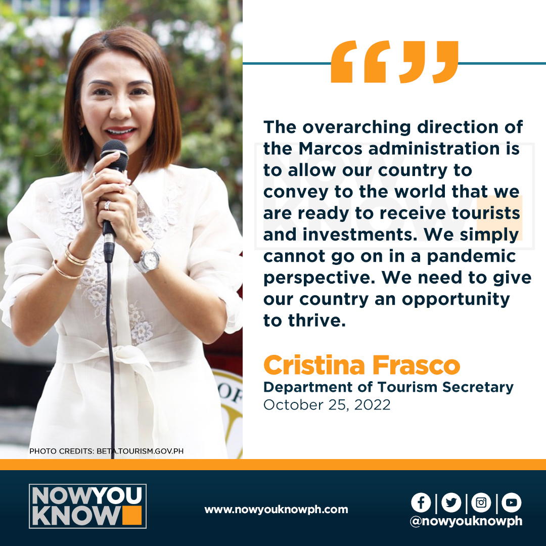 The Philippines is planning to lift the mandatory wearing of face masks in indoor spaces amid the lingering COVID-19 pandemic, Tourism Secretary Christina Frasco said Tuesday. READ: bit.ly/3Fcwja9 📰ABS CBN NEWS