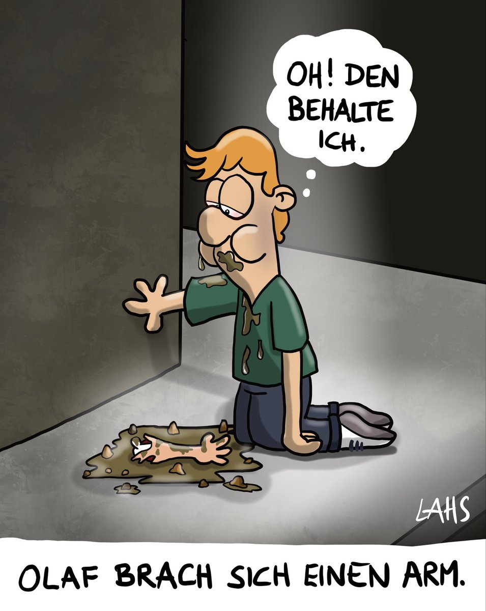 DERLAHS's tweet photo. #lahs #cartoon #humor #witz #satire #übelkeit #erbrechen #armbruch https://t.co/dJ1cuR4jQ4