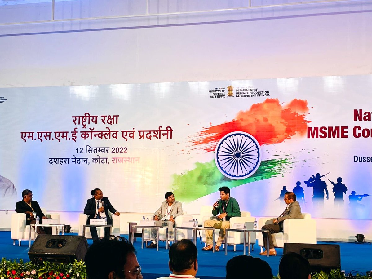 chipspirit's tweet photo. Chipspirit participating in an intriguing fireside chat at #NationalDefenceConclave, sharing our startup journey & motivating students and budding entrepreneurs, at Kota, Rajasthan. Thanks #iDEX and #NDC for this great opportunity.
#idex #startup #startups #students https://t.co/DucbqpEPbT